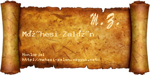 Méhesi Zalán névjegykártya